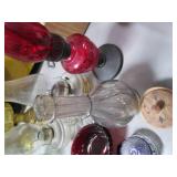 Vintage Clear, Red and Cobalt Color...