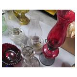 Vintage Clear, Red and Cobalt Color...