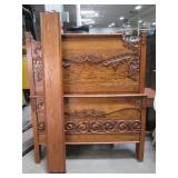 Antique Wooden Headboard, Footboard...