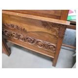 Antique Wooden Headboard, Footboard...