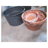 Lot of Terra Cotta Planters and a M...