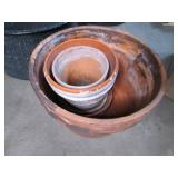 Lot of Terra Cotta Planters and a M...