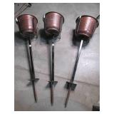 Lot of 3 Round Heavy Duty Stake in ...