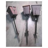 Lot of 3 Square Heavy Duty Stake in...