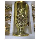 Best Quality 7PC Cup/Goblet & Pitcher Set. Solid-Color with Ornate, Gold Tone Trim & Accents