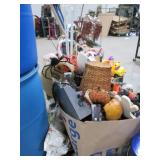 Massive Holiday and Home Décor Lot FILLED with some adorable items! Kids toys, Christmas & Halloween nik-naks galore, pet beds, curtain rods, tv trays, styrofoam cooler…the list goes