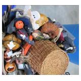Massive Holiday and Home Décor Lot FILLED with some adorable items! Kids toys, Christmas & Halloween nik-naks galore, pet beds, curtain rods, tv trays, styrofoam cooler…the list goes