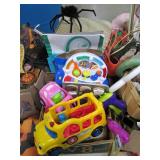 Massive Holiday and Home Décor Lot FILLED with some adorable items! Kids toys, Christmas & Halloween nik-naks galore, pet beds, curtain rods, tv trays, styrofoam cooler…the list goes