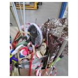 Massive Holiday and Home Décor Lot FILLED with some adorable items! Kids toys, Christmas & Halloween nik-naks galore, pet beds, curtain rods, tv trays, styrofoam cooler…the list goes