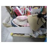 Massive Holiday and Home Décor Lot FILLED with some adorable items! Kids toys, Christmas & Halloween nik-naks galore, pet beds, curtain rods, tv trays, styrofoam cooler…the list goes