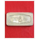 Franklin Mint - Banks- 1000 Grains- 2.0 oz. Sterling Silver Ingot/Bar