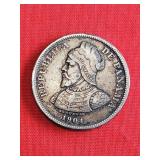 1904 Republica De Panama Silver Coin