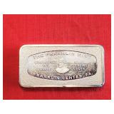 Franklin Mint - Banks- 1000 Grains- 2.0 oz. Sterling Silver Ingot/Bar