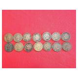 14 Miscellaneous Indian Head Pennies