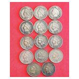 14 Miscellaneous Indian Head Pennies