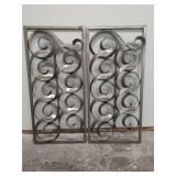 Two piece metal wall art