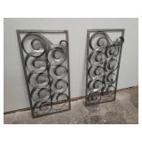 Two piece metal wall art