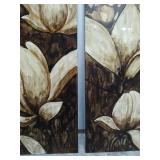 Two Pieces Or Floral Art