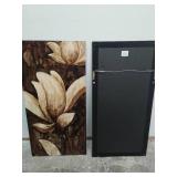 Two Pieces Or Floral Art