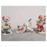 Collection Of 3 Lefton Clowns Figurines