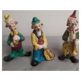 Collection Of 3 Royal Coronet Clown Figurines