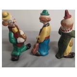 Collection Of 3 Royal Coronet Clown Figurines