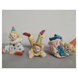 Collection Of 3 Lefton Clown Figurines