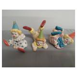 Collection Of 3 Lefton Clown Figurines