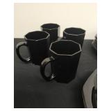 Collection Of Octagonal Mugs And Plates