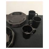 Collection Of Octagonal Mugs And Plates