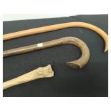 Two Canes And Old Homemade Walking Stick