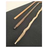 Two Canes And Old Homemade Walking Stick