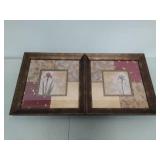 Two Pieces Of Framed Floral Art