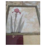 Two Pieces Of Framed Floral Art