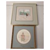 Two Pieces Of Framed Artwork