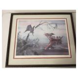 Framed Western Warriors Eagle Artwork