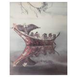 Framed Western Warriors Eagle Artwork
