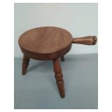 Vintage 3 Legged Wood Milking Stool