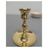 Lenox Bowl and Brass Candlestick