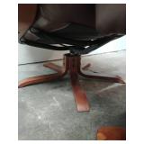 Leather Or Similar Material Armchair With Footstool