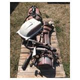 Johnson Boat Motor & Vintage Gas Tank