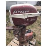 Johnson Boat Motor & Vintage Gas Tank