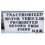 Wooden Stenciled MN DNR Sign