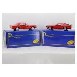 (2) American Mint Premium Edition 1:24 1970 Ford Mustang Boss 302 & 1964-1/2 Ford Mustang Coupe