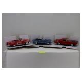 (3) American Mint Premium Edition 1:24 1958 Chevy Impala, 1967 Chevrolet Camaro SS Convertible, 1969 Dodge Coronet Superbee