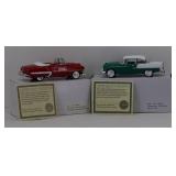 (2) National Motor Museum Mint 1:32 1955 Chevy Bel Air & 1954 Chevy Bel Air Convertible