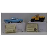 (2) National Motor Museum Mint 1:32 1959 Chevy Impala Sport Coupe & 1928 Chevy 1/2ton Pickup