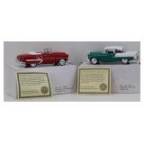 (2) National Motor Museum Mint 1:32 1955 Chevy Bel Air & 1954 Chevy Bel Air Convertible