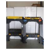 2 DEWALT 33 in. Folding Sawhorse with Adjustable Metal Legs