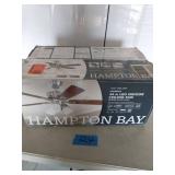 HAMPTON BAY Vaurgas 44 in. LED Indoor Brushed Nickel Ceiling Fan with Light Kit